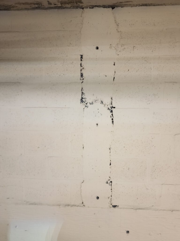 Cracks in wall