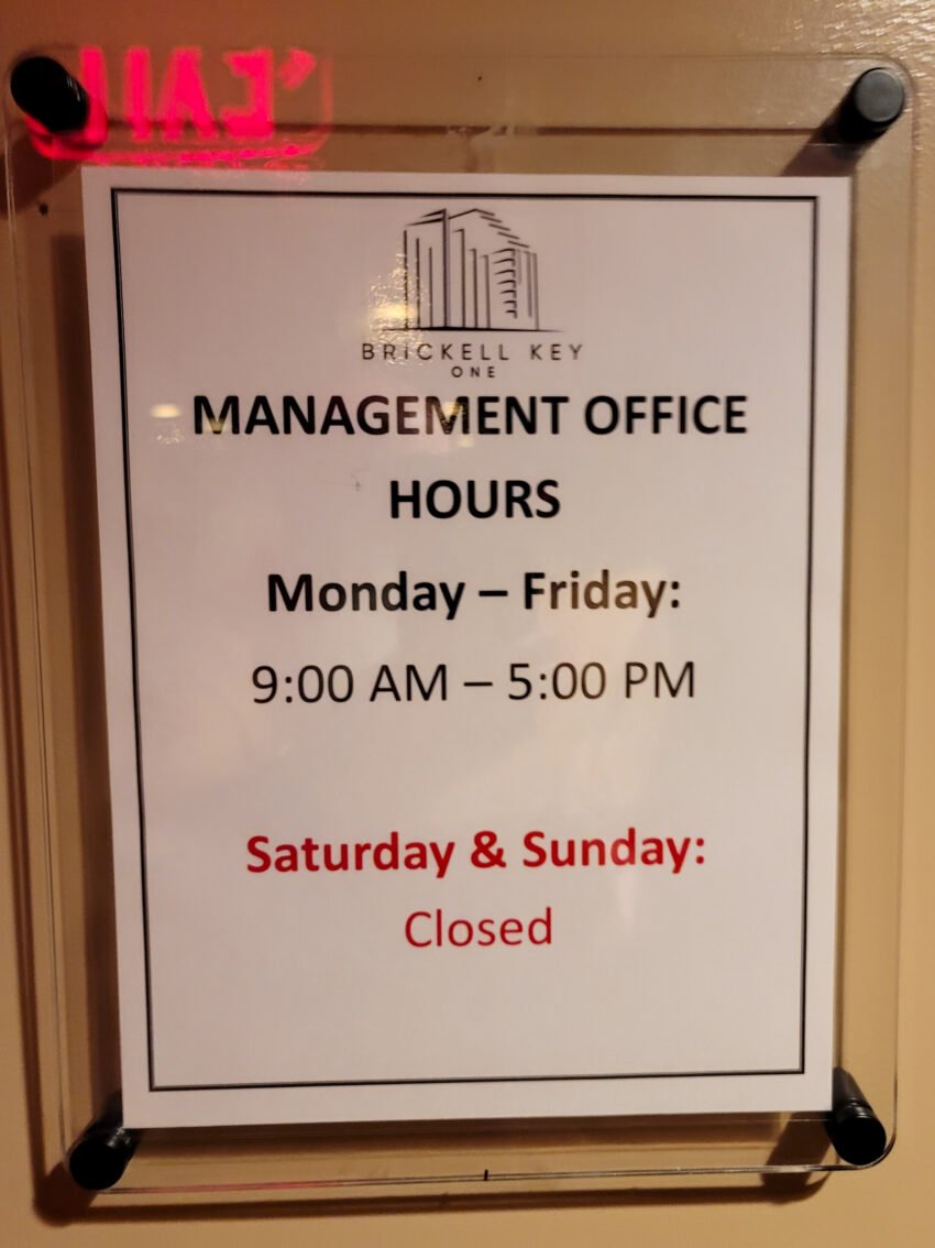 Sign on Office Door