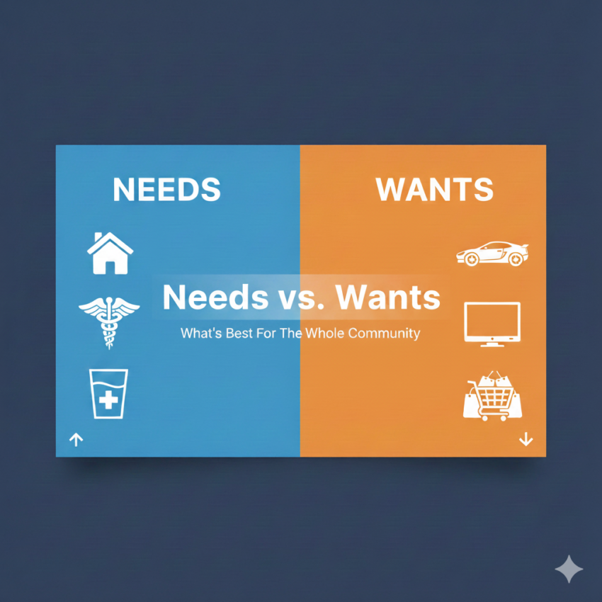 Graphic: Needs vs Wants