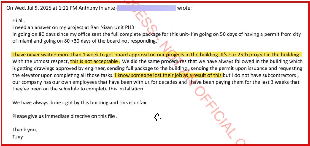Email from Window Installer to BK1