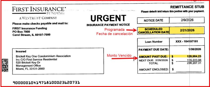 Pago del seguro vencido