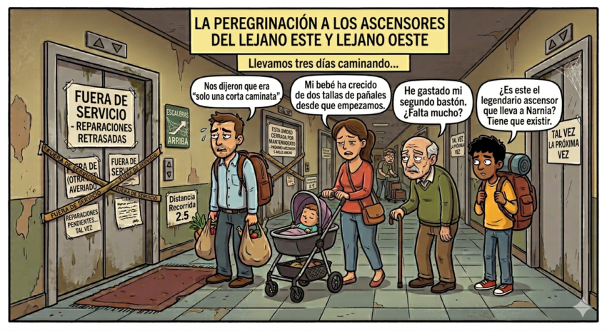 Cómo es tener que usar ascensores alternativos