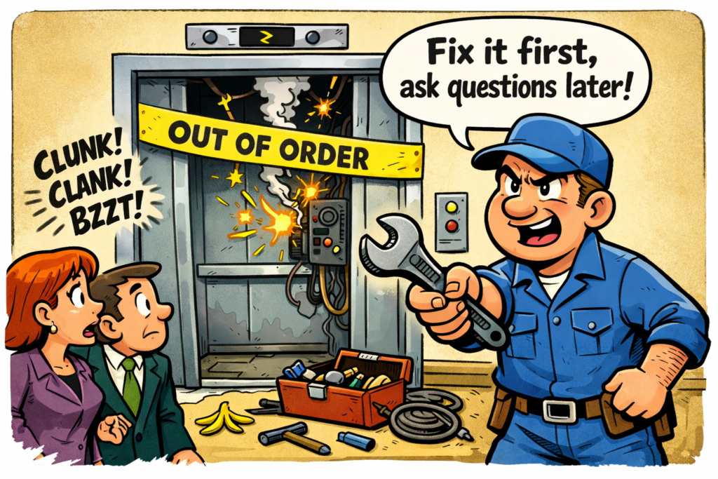 Fix it first, ask questions later